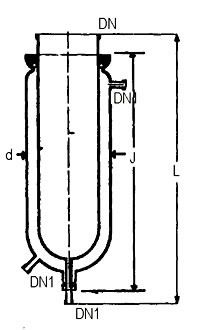 Glass Jacket Dn1 25, 40 Length 1100, 800, 850 Dn 100, 150, 225, 300 Jacket Length 650, 700, 950 Diameter 150, 225, 300, - Image 1