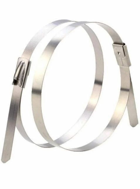 Black SS 304 PVC COATED CABLE TIE Width 9.5 Color Black Length 400 mm Ss Grade SS 304 Packaging Size 1000 PCS Material Stainless - Image 2