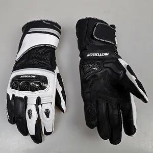 Black and White Motoboy Men's Motorcycle Riding Gloves Size L Style Plain Color Black Origin China Gender Unisex Specification - Image 2