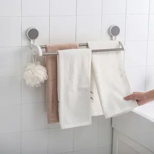 Bathroom Vanities Storage Holders Wall Mounted Storage Racks Bathroom Racks Adhesive Metal Towel Rack - Image 4