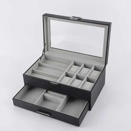 Custom Color Leather Jewelry Carrying Case Watch Jewellery Organizer Box Travel - Image 1