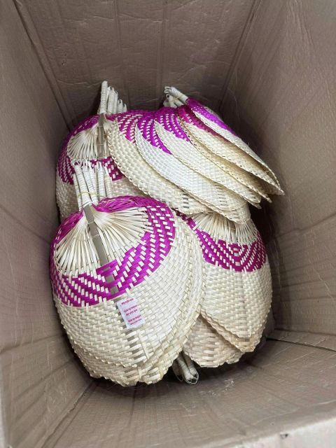 100% Handmade Bamboo Woven Fans - Image 4