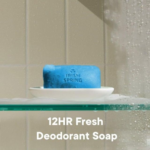 Irish Spring Icy Blast Deodorant Bar Soap for Men, With Flaxseed Oil, 3.7 oz Bar (12 Pack - Image 3