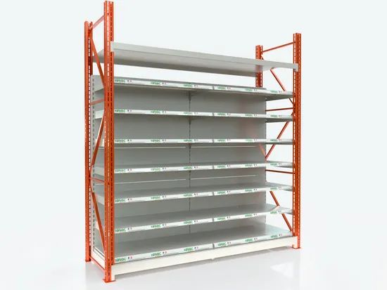Customized Professional Metal Double Side Display Storage Pruduct Supermarket Warehou Racking Shelving - Image 2