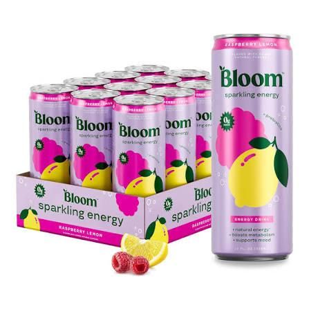 BLOOM ENERGY RASPBERRY LEMON CN, 12OZ/12PK - Image 1