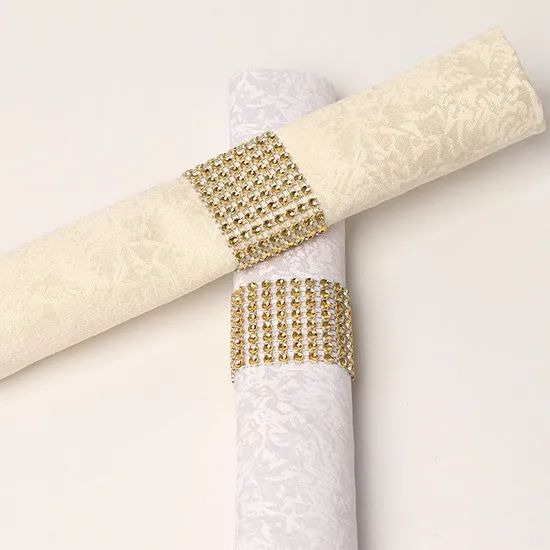 Elegant Crystal Napkin Rings for Wholesale Party Banquet Decor - Image 2
