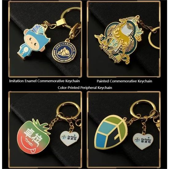 Customizable Shapes Patterns Logos Creative Metal Pendant Keychains for Promotional Gifts Advertising - Image 5