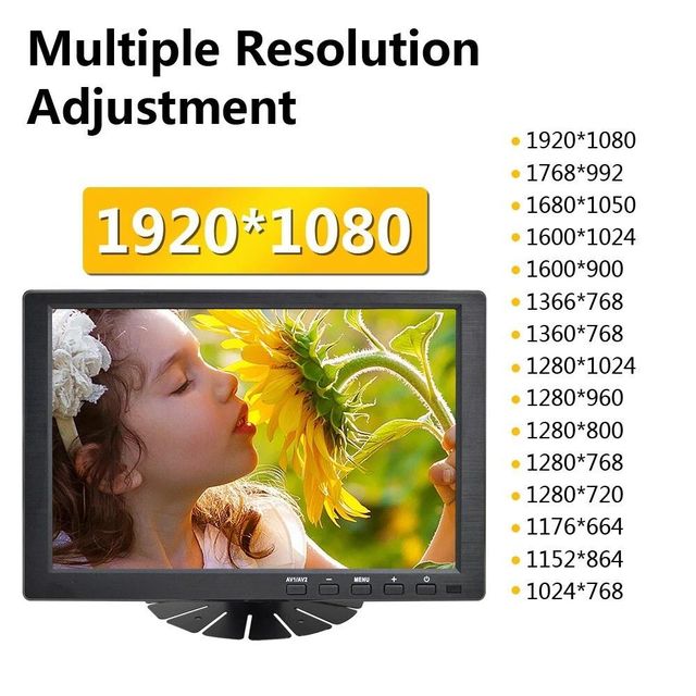 EnruigeOK 10.1 inch IPS Display LED Monitor Mini TV Screen - Image 5