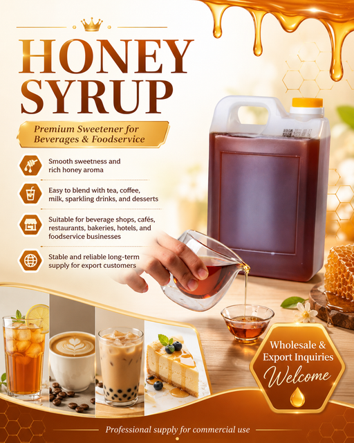Foodservice Premium Honey Syrup in Bulk for Tea, Coffee & Desserts Taiwan Supplier - Image 2