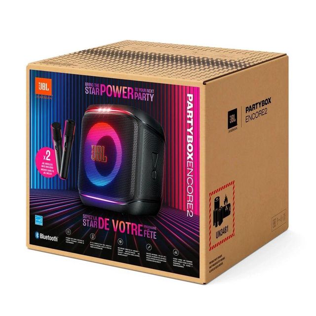 JBL PartyBox Encore 2 Portable Party Speaker with 2 Wireless Mics | NEW SEALED - Image 1