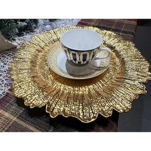 PP Gold Electroplating Charger Plate RX-672 33*2.2 Disposable 320g MOQ300 15D - Image 2