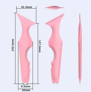 Reusable Multi-Function Eyeliner Stencils Lipstick Guide Template Tool - Image 3