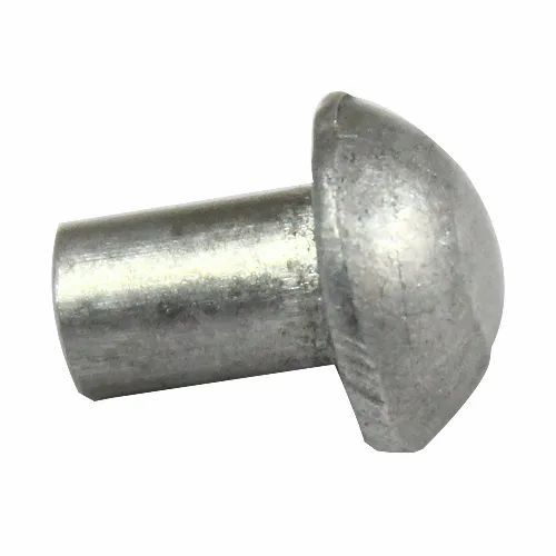 Round Aluminium Rivet Shape Compact Texture Smooth Dimensions 1/4 X 3/8 Inches Corrosion Resistance - Image 1