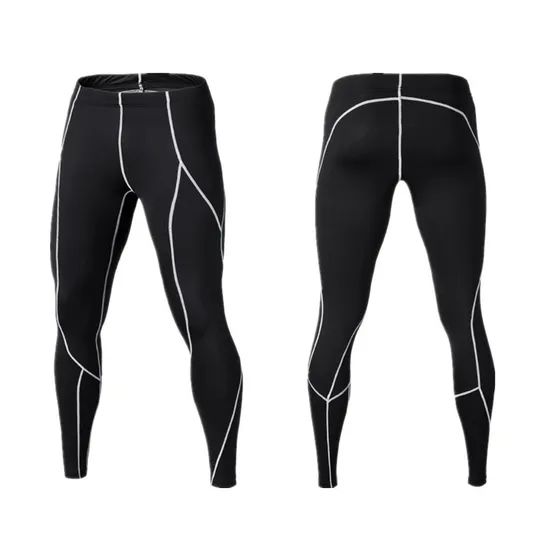 Men Workout Pants and Long Sleeve Shirts Base Layer Top & Bottom Compression Set - Image 4