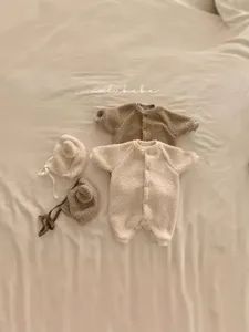 Baby Unisex Romper 100% Cotton Round Neck Long Sleeve Blue Green Pink Red White 2-18Y MOQ100 15D - Image 3