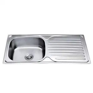 Premium 304 Stainless Steel Commercial Kitchen Sink Shape Square Origin China Color Chrome Trademark Mooco Notch Single - Image 1