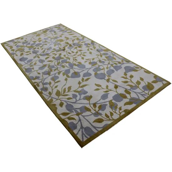 Golden Green Beige Runner Rugs Floor Carpet Area Rug Design Modern Model NO. 1366 Thickness 14mm Technics Tufted Product Form Rugs - Image 2