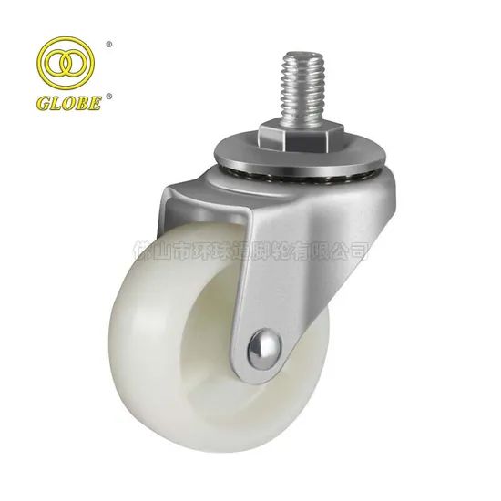 2.5 Inch Threaded Stem Nylon Furniture Caster Mini Castor Wheels - Image 1