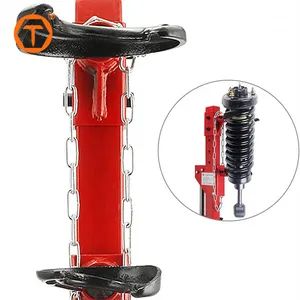 Red Adjustable Hydraulic Joints Auto Strut Coil Spring Compressor Tool with Snaps Positioning Holes - Image 6