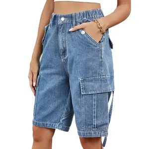 Short Pants Knee-Length OEM Men Denim Shorts Trousers Custom Jean Shorts Pants - Image 2