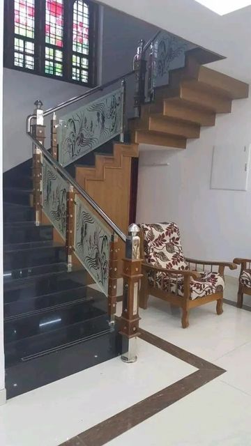 Silver Stainless Steel Round Stair Railing Modern No Color Silver Position Balcony Material Grade SS 304 Usage/Application - Image 6