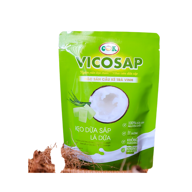 Coconut Sport Candy Good Quality Pandan Leaf Vicosap Pandan Leaf Macapuno Coconut Candy Bag Vietnam Manufacturer - Image 4