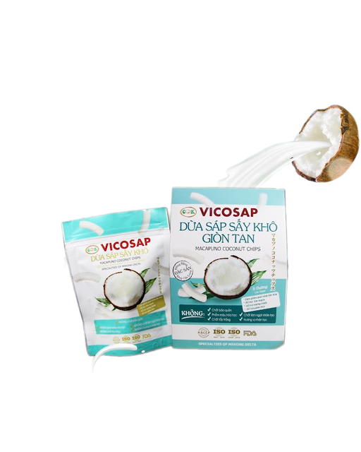 Freeze-Dried Macapuno Coconut Agricultural Vietnam Wholesale Vicosap Macapuno Coconut High Quality Dried Fruit Natural Chip – product photo 4, product detail gallery
