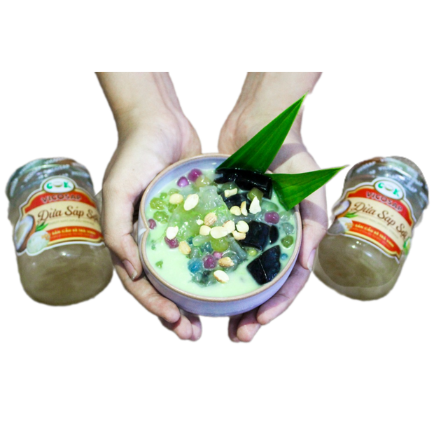 Vietnamese Macapuno Coconut Strings of Flesh Topping Preserved Glass Jar 240g 380g Sweet Jam Vicosap Preserved Fruit Coconut - Image 6