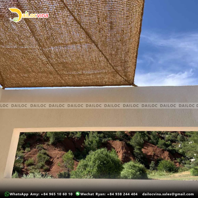 COCONUT FIBER COIR MAT TRIANGLE SUN SHADE SAILS FOR OUTDOOR SUNSHADE Model Number DLVN007 Ingredients coconut fiber Instruction for use outdoor garden shading - Image 2