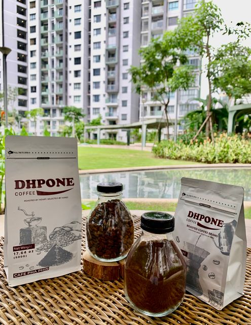 DHPONE roasted coffee beans from vietnam 100% robusta use both filter and machine whole bean coffee - Image 4