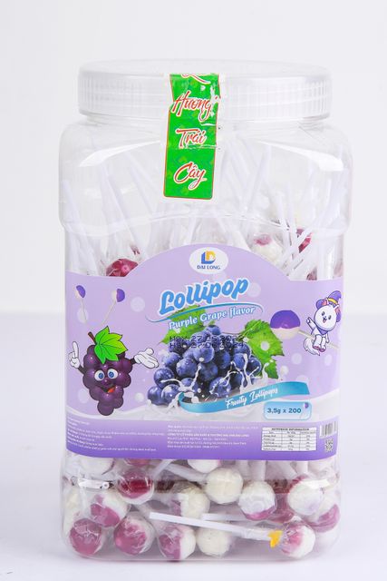 The preferential price of purple grape flavour Lollipop candy from natural fresh fruits made in Vietnam manufacturer - Image 4