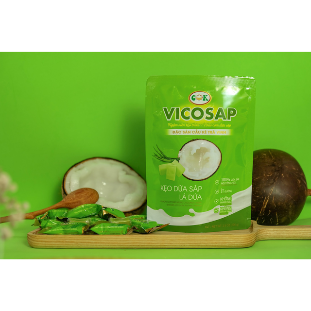 Coconut Sport Candy Good Quality Pandan Leaf Vicosap Pandan Leaf Macapuno Coconut Candy Bag Vietnam Manufacturer - Image 3