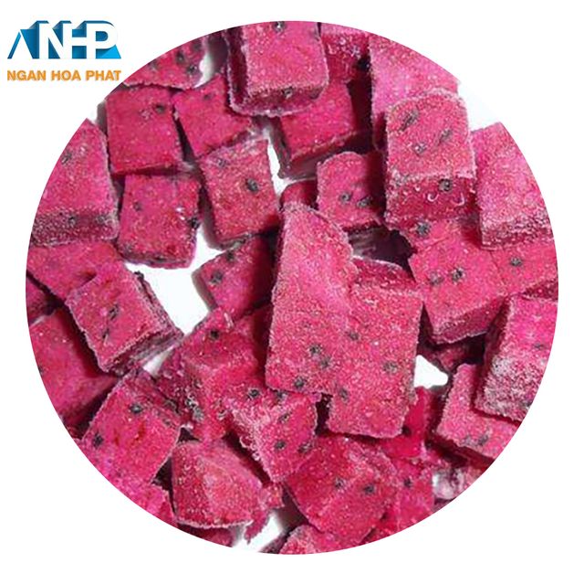 Frozen dragon fruits red and white color cube frozen dragon fruits sweet taste IQF process full of certificate for exporting - Image 2