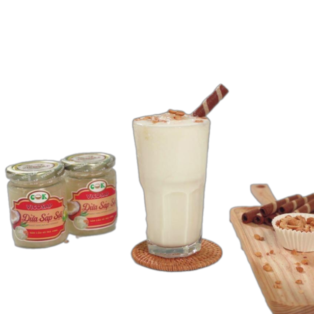 Vietnamese Macapuno Coconut Strings of Flesh Topping Preserved Glass Jar 240g 380g Sweet Jam Vicosap Preserved Fruit Coconut - Image 1