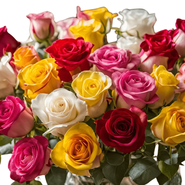 Premium Intermediate Cut Roses – 40cm | Mixed Export Colors - Image 2
