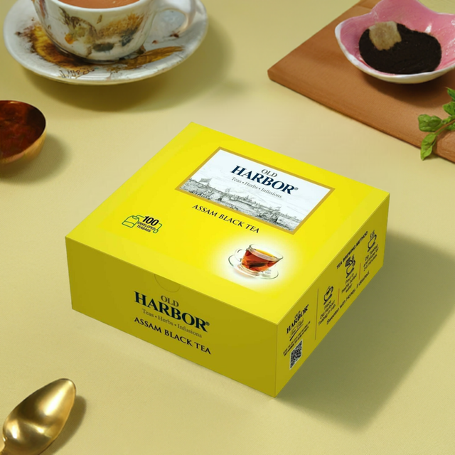 Old Harbor Assam Black Tea 100 Tea Bags with envelope Packaging box Form tea bags Place of Origin - Image 1