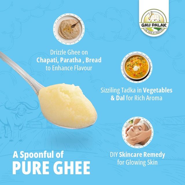COW BUTTER GHEE Packaging Tin, Jar Shelf Life 12 Month Brand Name Gau Palak Place of Origin Surat, - Image 3