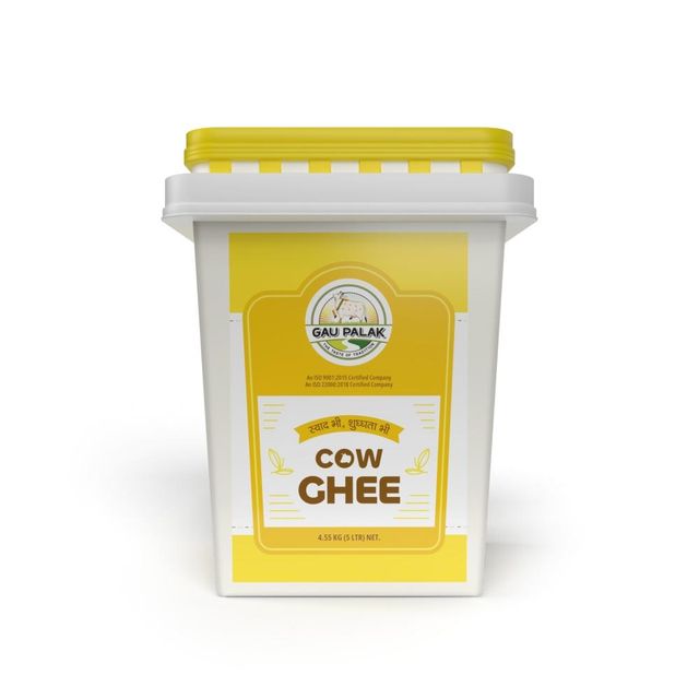 COW BUTTER GHEE Weight (kg) 5 Packaging Tin, Jar Shelf Life 12 Month Brand Name Gau Palak Place of Origin Surat, - Image 1
