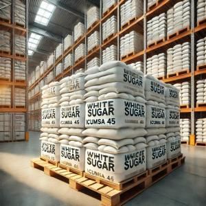 Sugar icumsa 45 origin Brasil  Color White Origin Brazil Packaging 50kg Bags Trade Compliance International Trade - Image 1