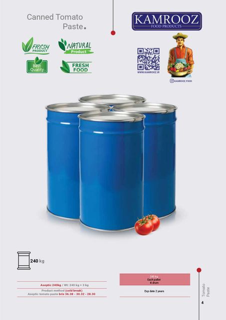 Tomato Paste & Purees Color Red Texture Smooth Brix Level Any Rice Quality Premium Consistency Outstanding Rice Source Best - Image 4