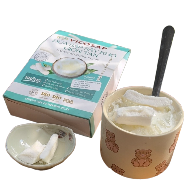 Freeze-Dried Macapuno Coconut Organic From Vietnam Wholesale Vicosap High Quality Dried Fruit Natural Chips Fresh Coconut Flesh - Image 3