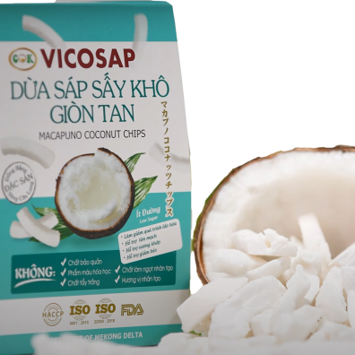 Freeze-Dried Macapuno Coconut Organic From Vietnam Wholesale Vicosap High Quality Dried Fruit Natural Chips Fresh Coconut Flesh - Image 5