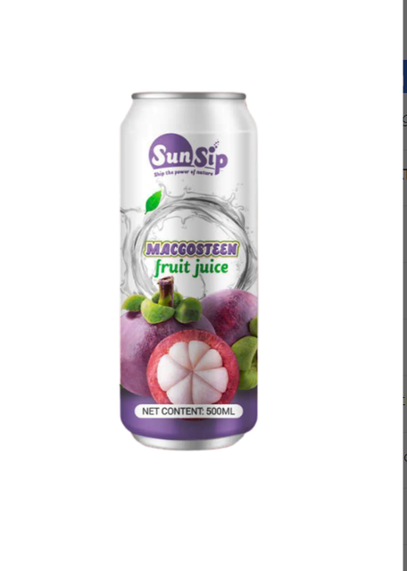 SUNSIP FRUIT JUICE with Macgosteen – 500ml alu can Brand Name OEM/ODM Shelf Life 24 MONTH Packaging CAN - Image 1