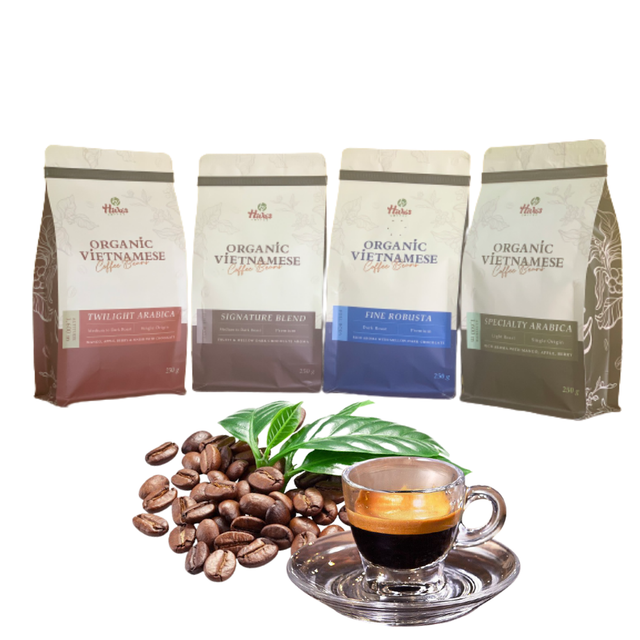 Roasted coffee beans Fine Robusta Organic Vietnamese Hiva's coffee - Pure roasted coffee bean with top quality – product photo 4, product detail gallery