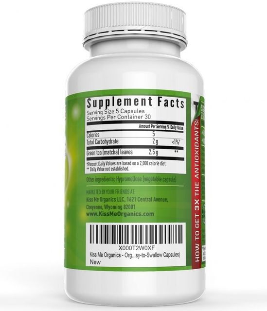 Matcha green tea extract polyphenols slimming capsules 150 capsule (100% all natural) - Image 5