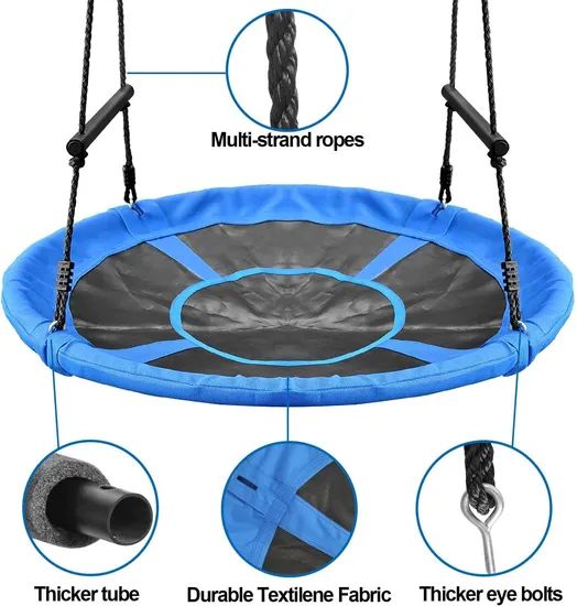 Adjustable Ropes and Carabiners for Blue Saucer Tree Swing - Image 3