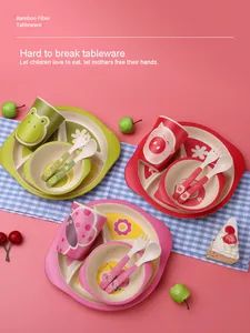 Food Grade Adorable Kids Plate Sets Melamine Tableware Dinnerware - Image 3
