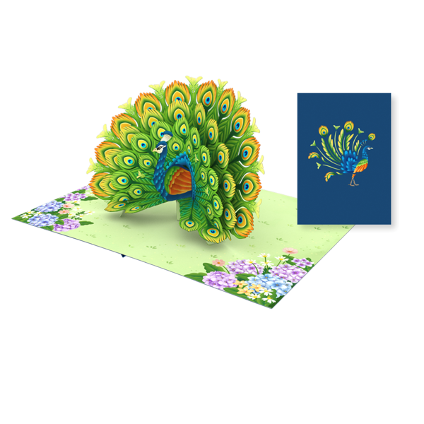 Handmade Paper Pop-up Cards Peacock 3D Cards Greeting cards - Image 3