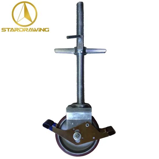 Stardrawing 6 8 Inch Quick Install Adjustable Threaded Stem Scaffolding Castor Wheels - Image 5