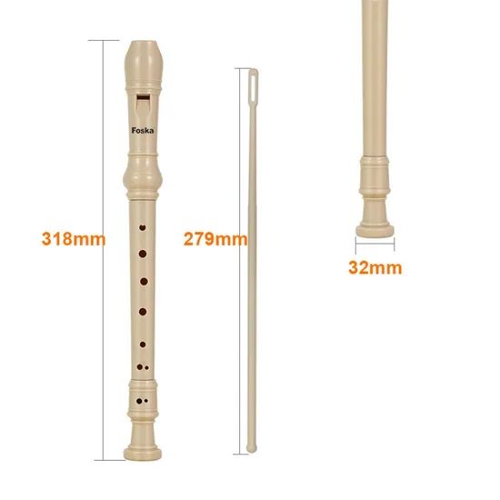 Foska Kids Musical Recorder Flute for Fun Learning ODM Welcome OEM Welcome MOQ 1 Carton Material ABS Length 33.1cm Holes 8 - Image 2